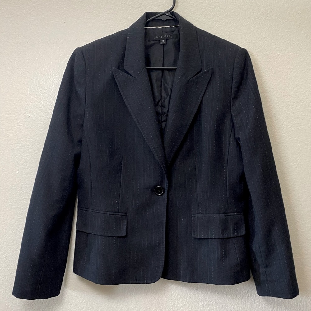 Anne Klein Striped Blazer Suit